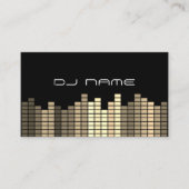 DJ Music Producer Gold Equalizer Carte de visite (Devant)
