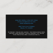 DJ Music Uplighing Carte de visite (Dos)