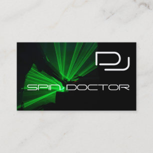 DJ Music Visitekaartjes Black Green