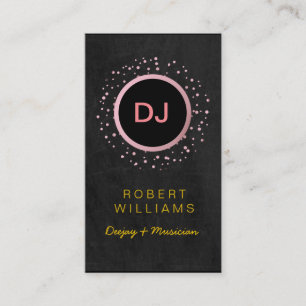 DJ Musician Professional Music Teacher Roos Gold Visitekaartje