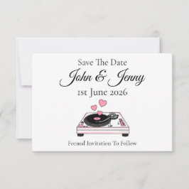 DJ Musician Wedding Save the Date