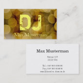 DJ-Musik Visitenkarte Visitekaartje (Voorkant / Achterkant)