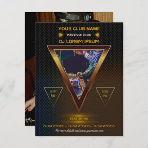 DJ Musique et Danse Invitation photo Gig