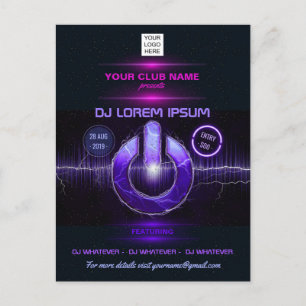DJ-muziek en dansoptreden Briefkaart
