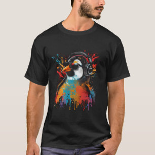 DJ Muziek Fan Penguin Party Outfit Hobb T-shirt