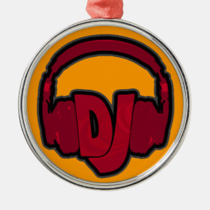 DJ-muziekhoofdtelefoon Metalen Ornament