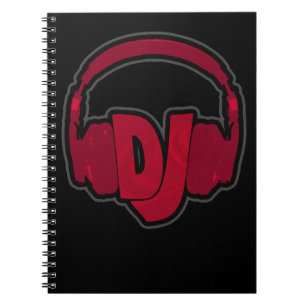 DJ-muziekhoofdtelefoon Notitieboek