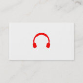 Dj-muzieksheadsets Zwart Wit Visitekaartje (Achterkant)