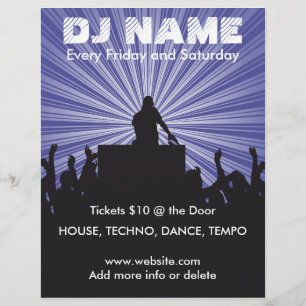 DJ Naam 2 Muziek Flyer