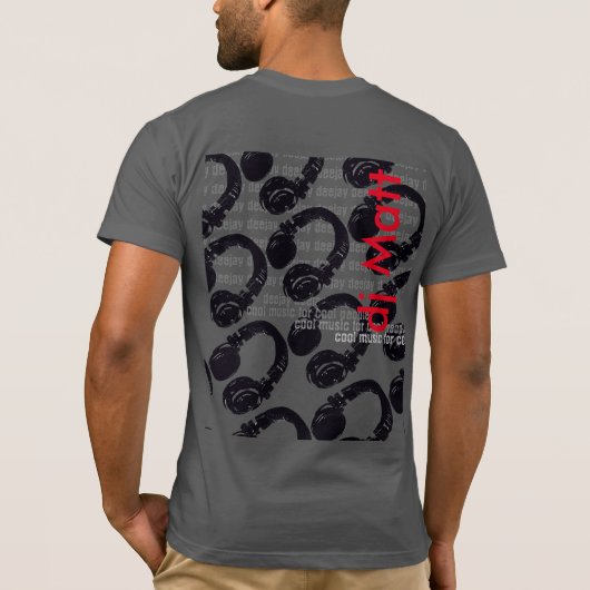 DJ naam, cool & stijlvol T-shirt (Achterkant)