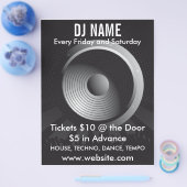 DJ Name Speaker Music Flyer (Enkel)