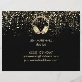 DJ nep goud folie-effect muziek Flyer (Achterkant)