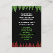 DJ Night Club Chubby Carte de visite (Dos)