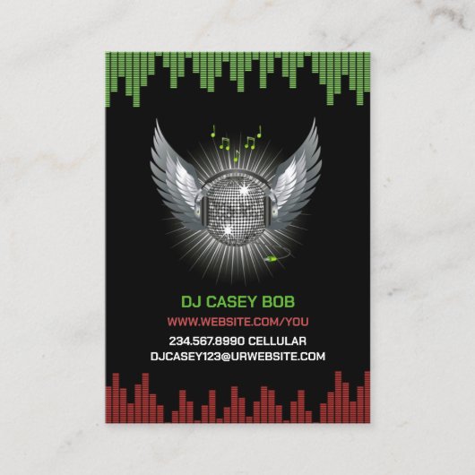 DJ Night Club Chubby Carte de visite (Devant)