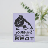 DJ nom personnalisé et carte postale couleur (Debout devant)