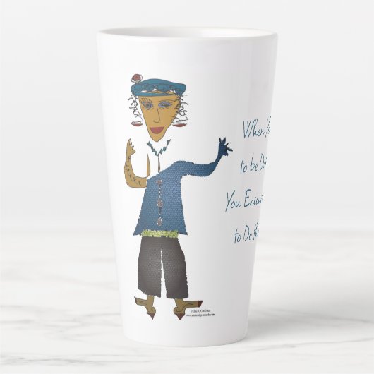 'DJ' - Oser être différent Latte Mug (Devant)