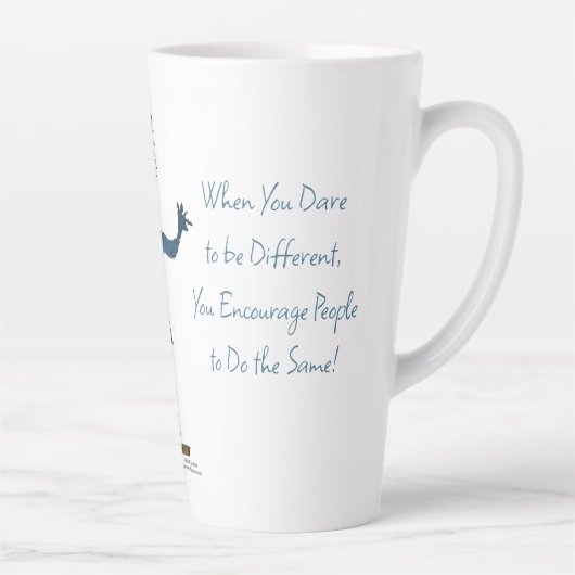 'DJ' - Oser être différent Latte Mug (Droite)