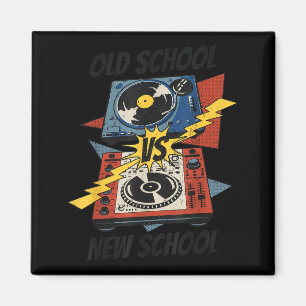 DJ Oud vs Nieuw School Vinyl Draaitafel Compact Di Magneet