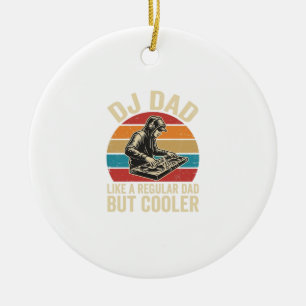 DJ Papa Maar Koeler Vintage Sunset Vector Design_1 Keramisch Ornament