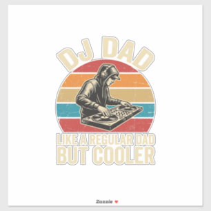DJ Papa Maar Koeler Vintage Zonsondergang Vector D Sticker