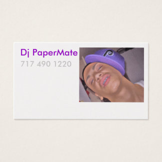 DJ PaperMate-profielkaart Visitekaartjes