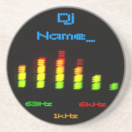 Dj Personal Equalizer Bar EQ - jouw naam toevoegen Zandsteen Onderzetter