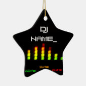 DJ Personal Equalizer Bar EQ - jouw namen toevoege Keramisch Ornament (Rechts)