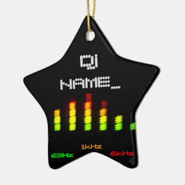 DJ Personal Equalizer Bar EQ - jouw namen toevoege Keramisch Ornament