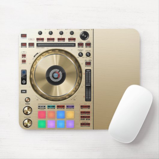 DJ Platenspeler Mousepad Muismat (Met muis)