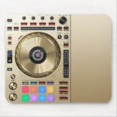 DJ Platenspeler Mousepad Muismat (Voorkant)