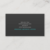DJ Platenspeler Music Modern Clean Grey & Silver Visitekaartje (Achterkant)