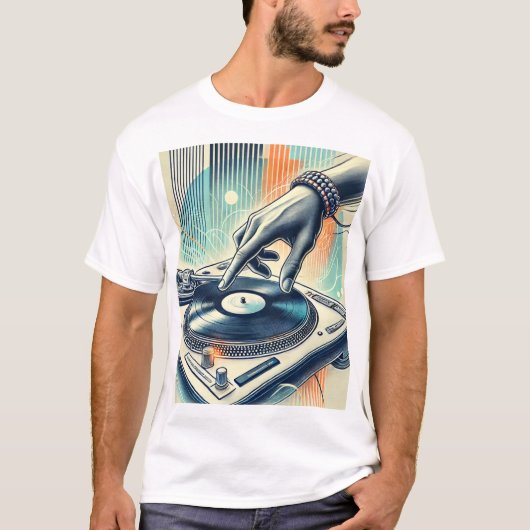 DJ Platenspeler T-Shirt Design (Voorkant)