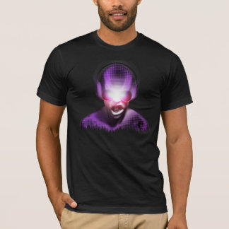 Dj Platenspelers Neon Sketch 3D Illustratie T-shirt