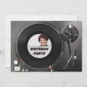 DJ platine photo anniversaire Invitation (Devant)