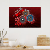 DJ Poster Jaw Drating Beats Musique Graffiti art (Cuisine)