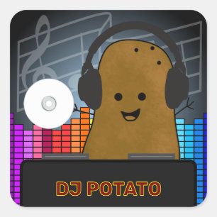 DJ Potato Custom Vierkante Sticker