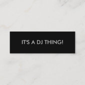 DJ-profielkaart Mini Visitekaartje (Achterkant)