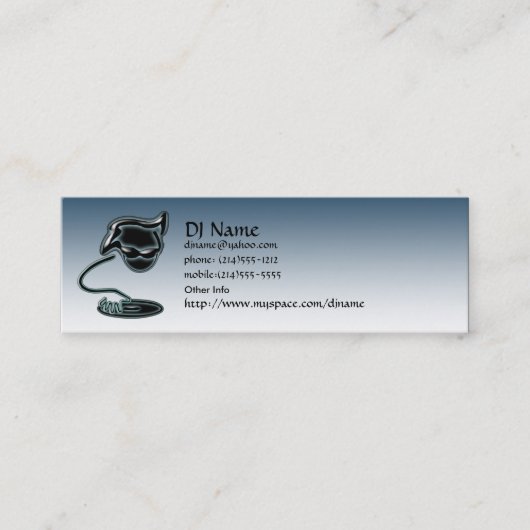 DJ-profielkaart Mini Visitekaartje (Voorkant)