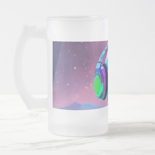 DJ Robot Mug - Conception futuriste de la console  (Gauche)