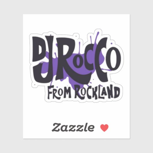 DJ Rocco From Rockland logo Sticker (Vel)