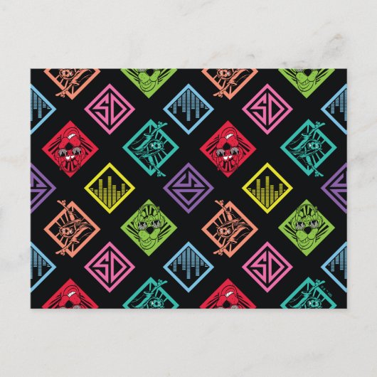 DJ Scooby-Doo Pattern Briefkaart (Voorkant)