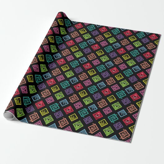 DJ Scooby-Doo Pattern Cadeaupapier (Uitgerold)