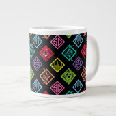 DJ Scooby-Doo Pattern Extra Grote Beker (Voorkant rechts)