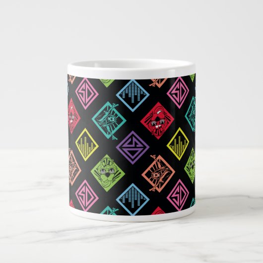 DJ Scooby-Doo Pattern Extra Grote Beker (Voorkant)