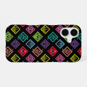 DJ Scooby-Doo Pattern iPhone 16 Hoesje (Achterkant horizontaal)