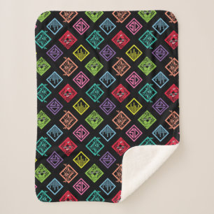 DJ Scooby-Doo Pattern Sherpa Deken