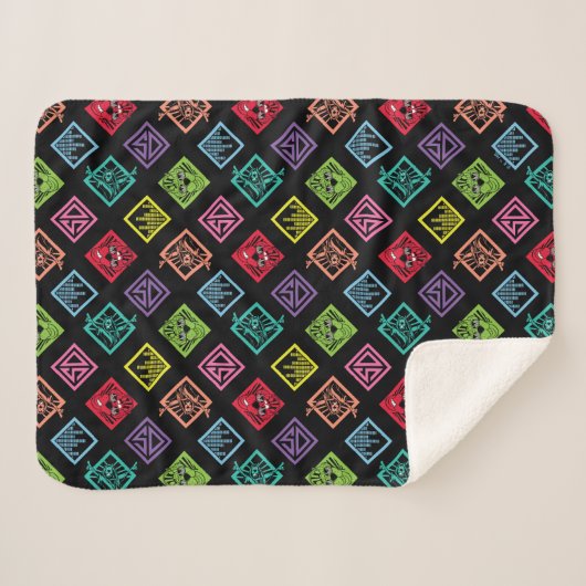 DJ Scooby-Doo Pattern Sherpa Deken (Voorkant (horizontaal))