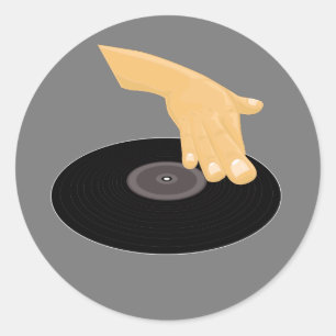 DJ Scratch Ronde Sticker