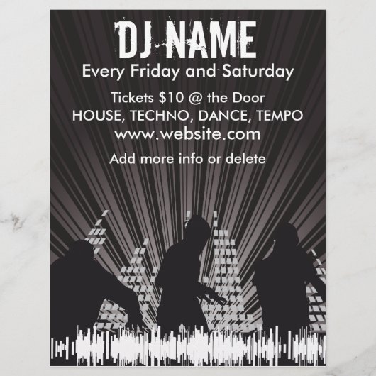 DJ Shadows 2 Music Flyer (Achterkant)