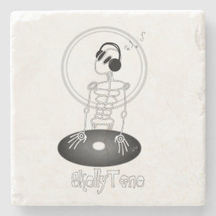 DJ Skeleton Stenen Onderzetter